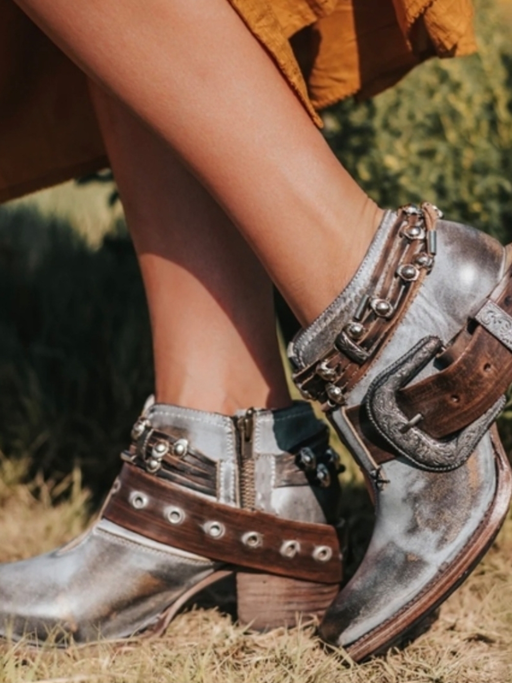 FreeBird SALOON Stone Multi booties size